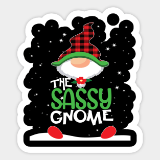 The sassy gnome Christmas family matching funny gift Sticker